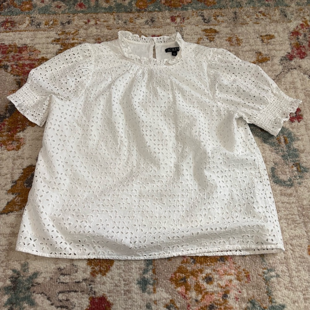 J Crew Pointelle Blouse